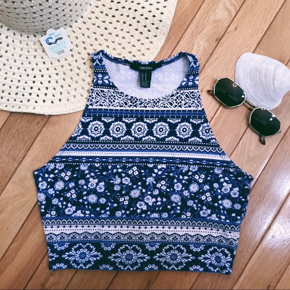 Aztec Crop Top - Picture 1 of 3